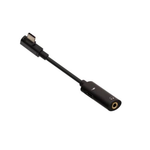 Переходник Hoco LS19 Type-C Type-C Power + Jack Black
